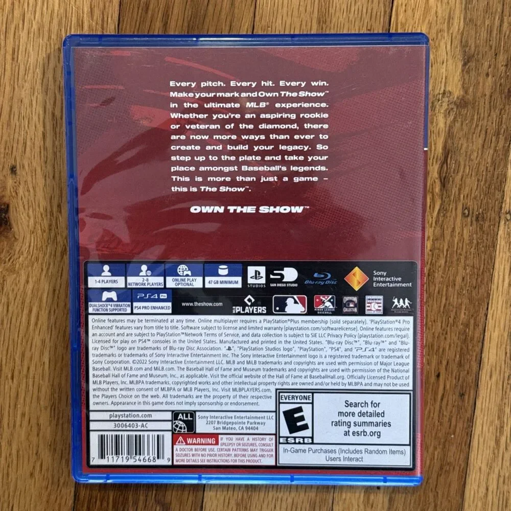 MLB The Show 22 PS4 Shohei Ohtani Game Brand Pristine EUC